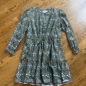 Velvet by Graham & Spencer green poplin dress, size XS